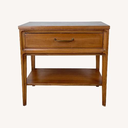 Used Vintage Mid-Century Nightstand with Black Top for sale on AptDeco