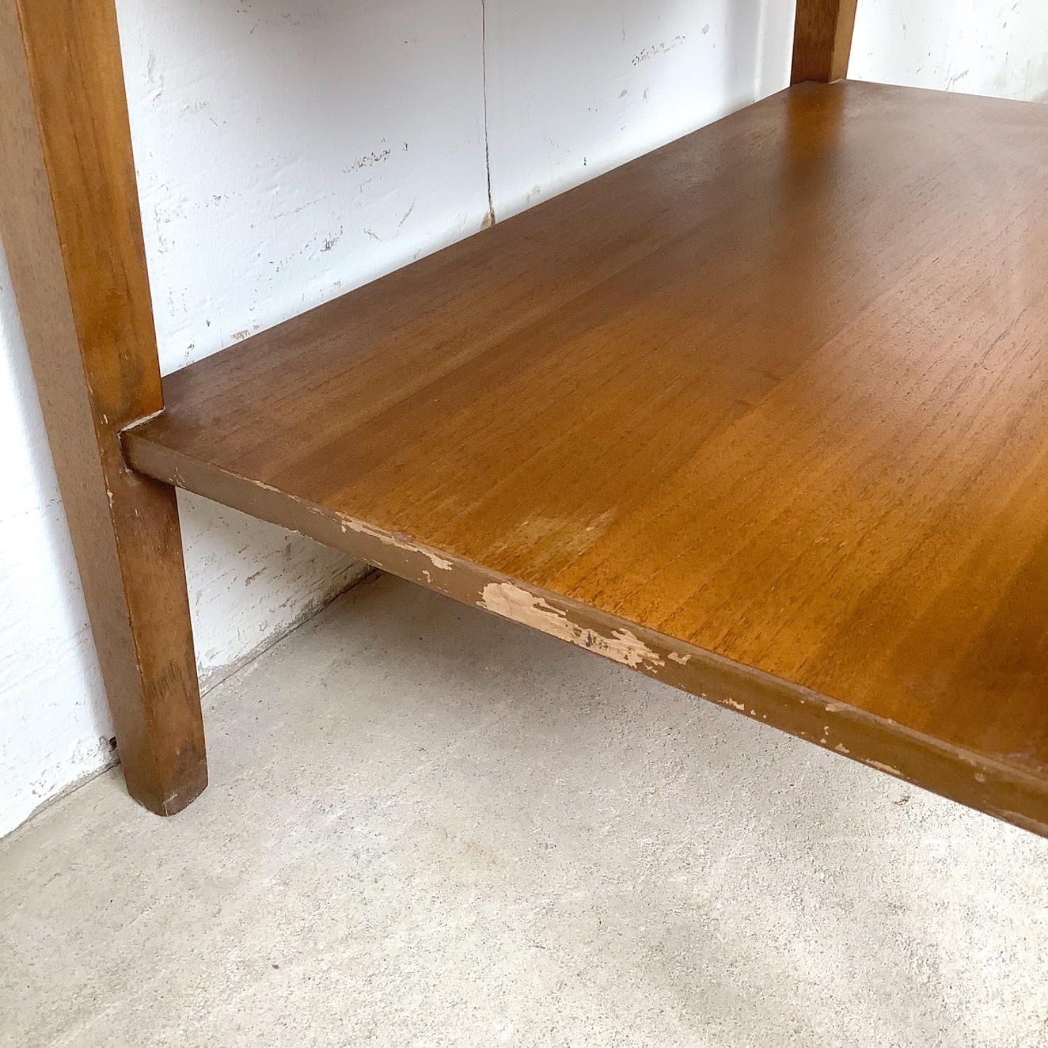 Vintage Mid-Century Nightstand with Black Top - image-10