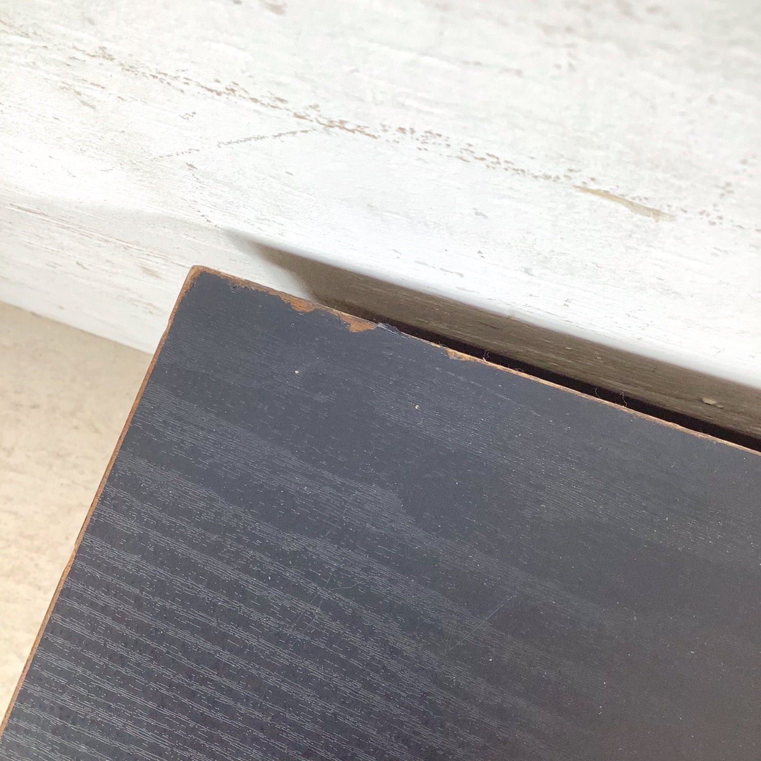 Vintage Mid-Century Nightstand with Black Top - image-14