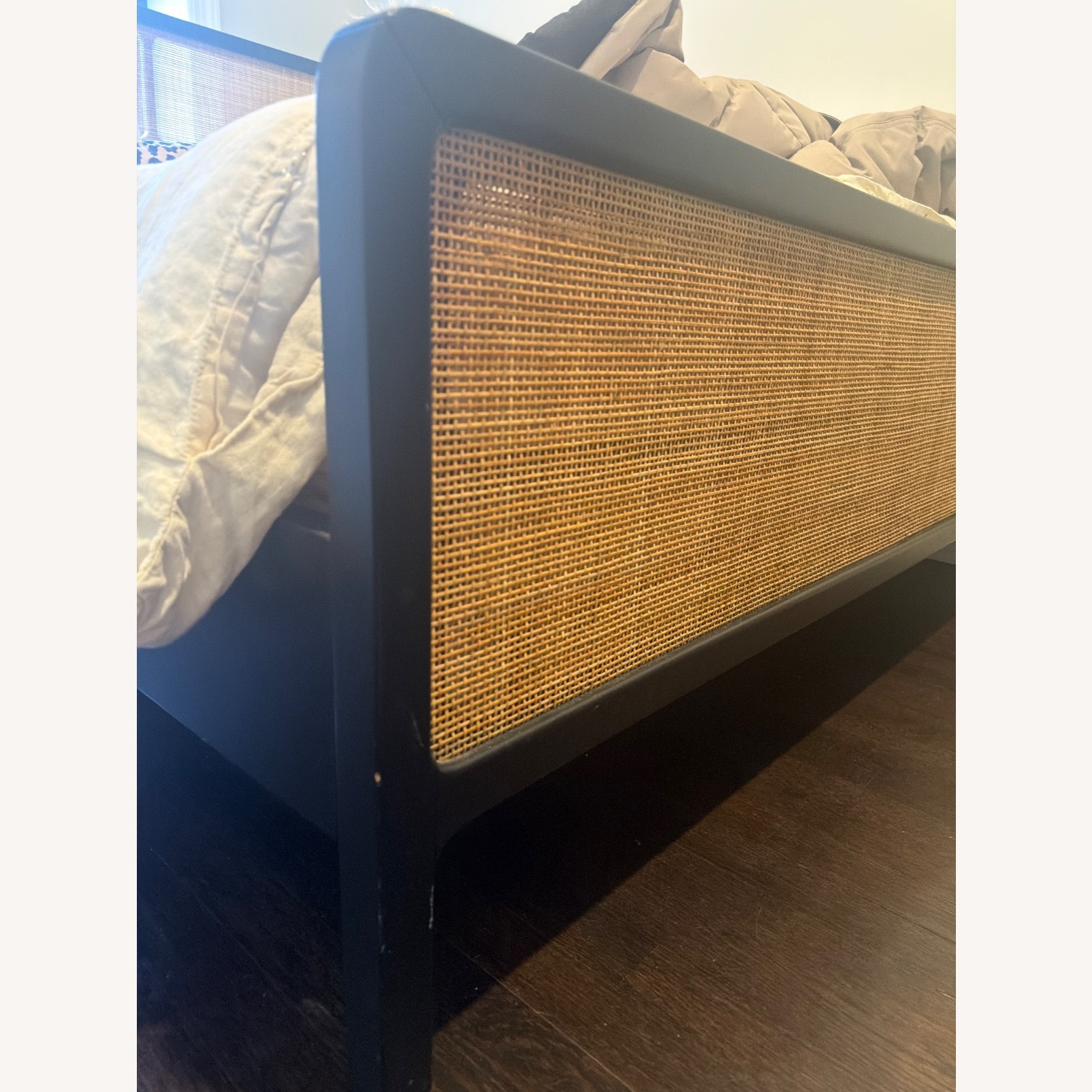 West Elm Ida Black Wood Queen Bed - image-2