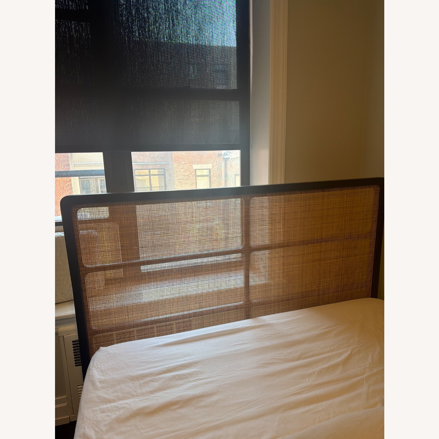 West Elm Ida Black Wood Queen Bed - image-1