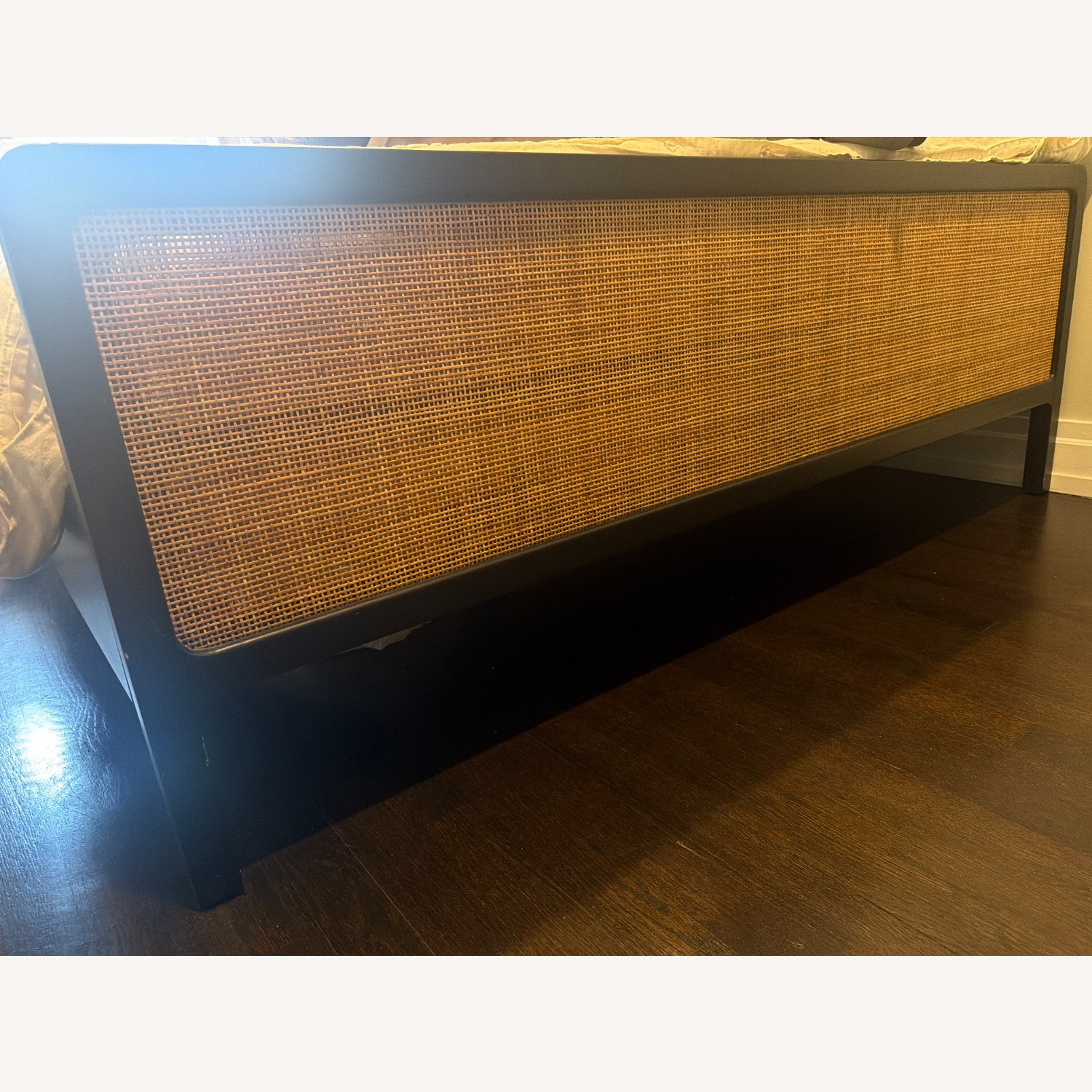 West Elm Ida Black Wood Queen Bed - image-3