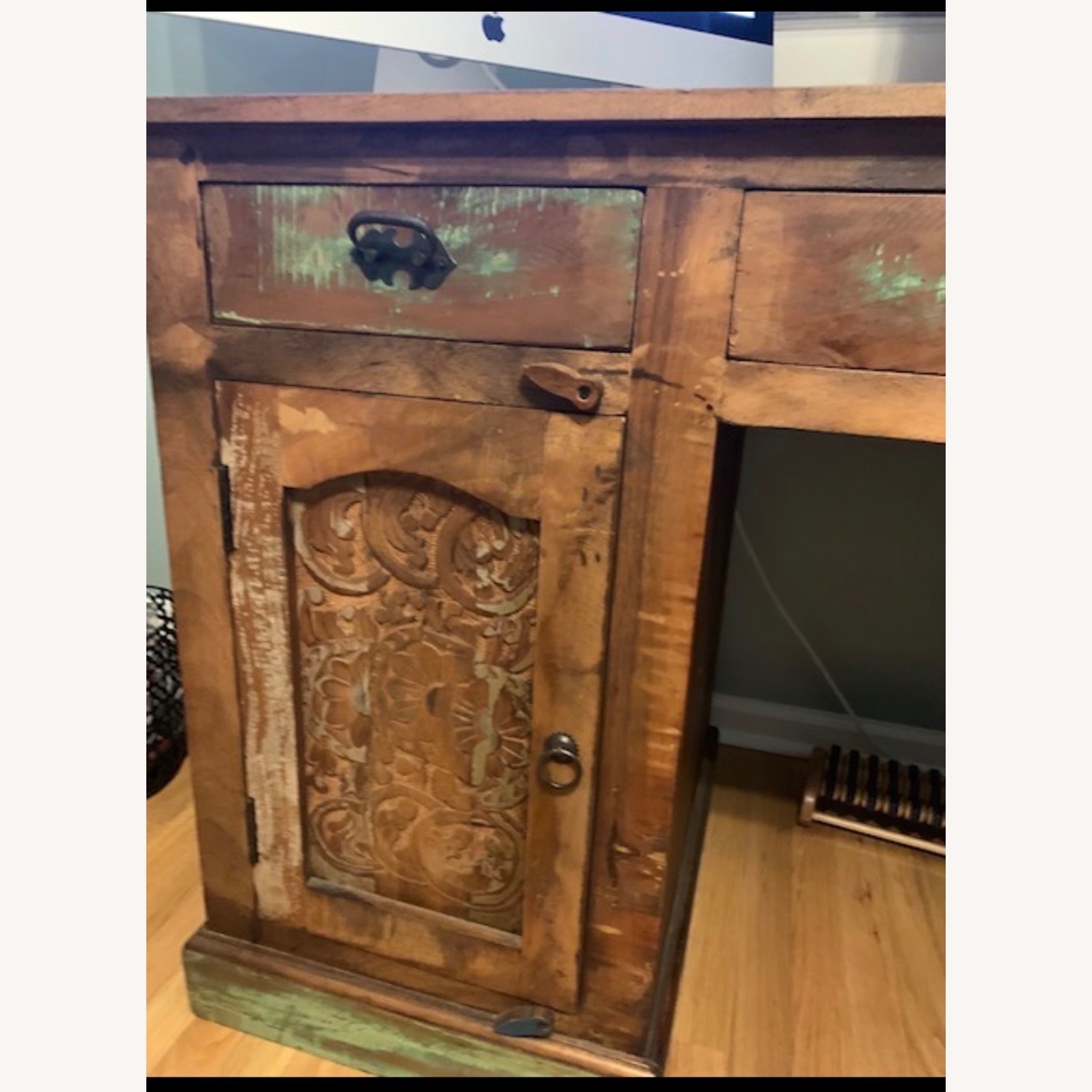 Moti Trinidad Writing Dark Brown Wood Desk - image-2