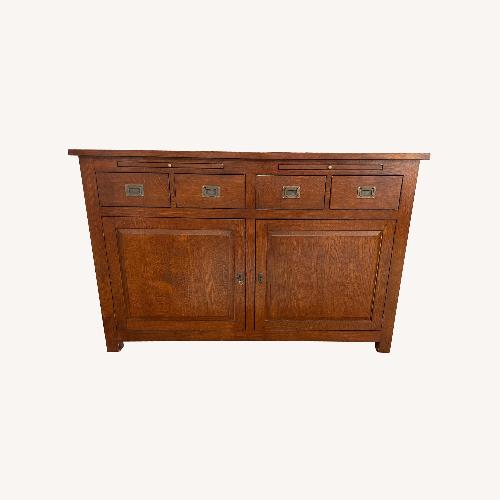 Used Crate & Barrel Dark Brown Wood Sideboard for sale on AptDeco