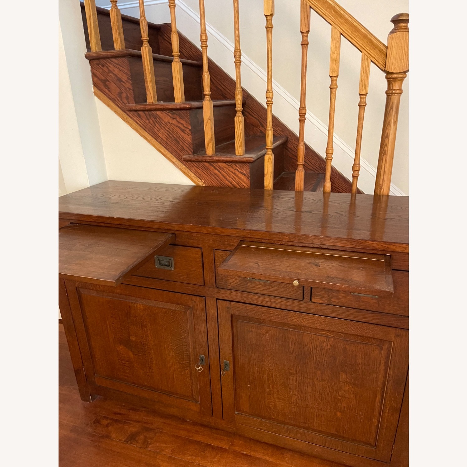 Crate & Barrel Dark Brown Wood Sideboard - image-5