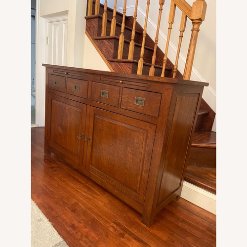 Used Crate & Barrel Dark Brown Wood Sideboard for sale on AptDeco