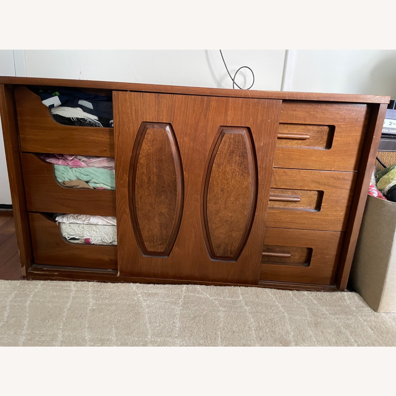 Vintage/Antique Finds Dark Brown Wood Dresser - image-2