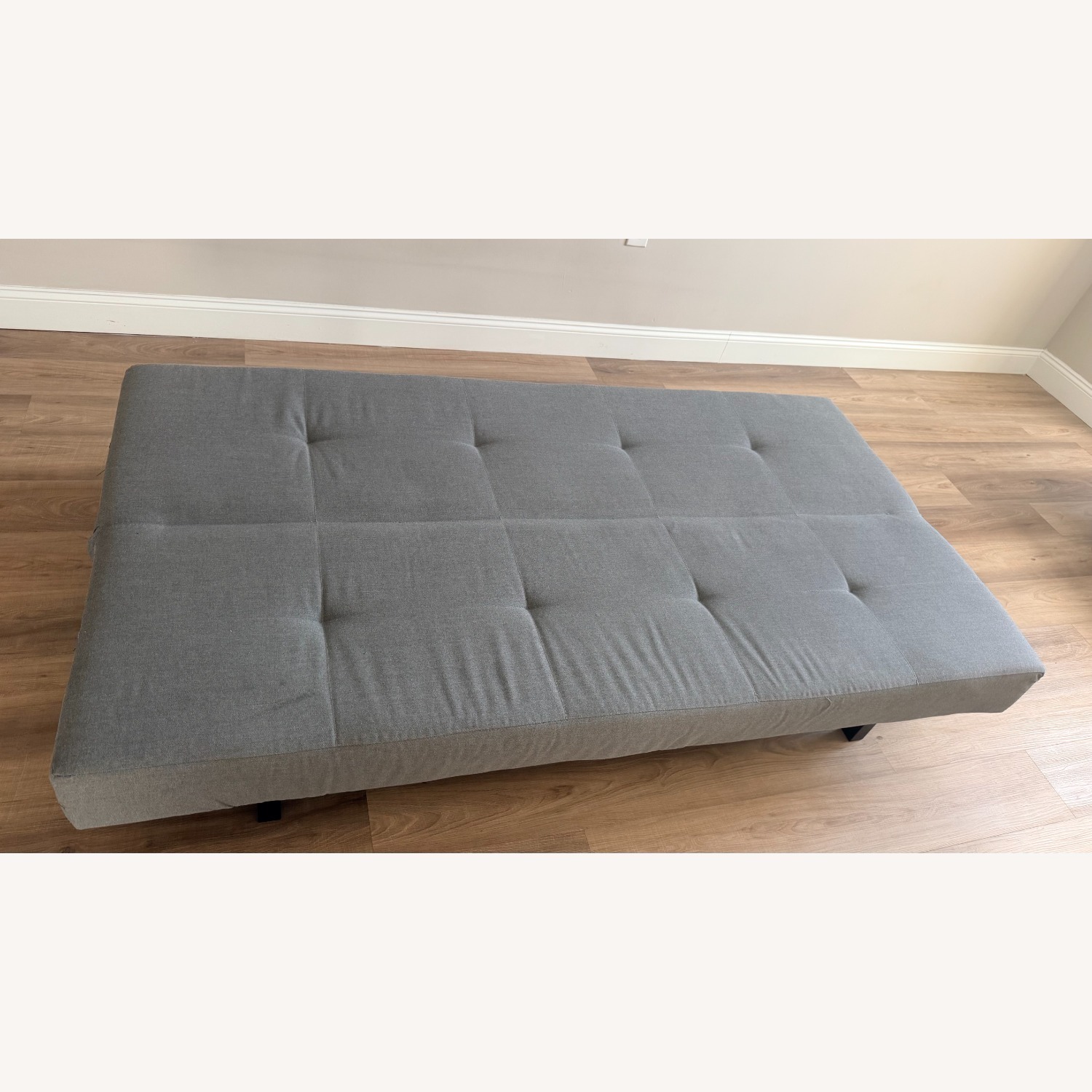 IKEA BALKARP Light Gray Vinyl Sleeper Sofa - image-3