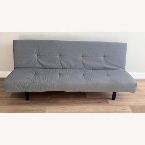 Used IKEA BALKARP Light Gray Vinyl Sleeper Sofa for sale on AptDeco