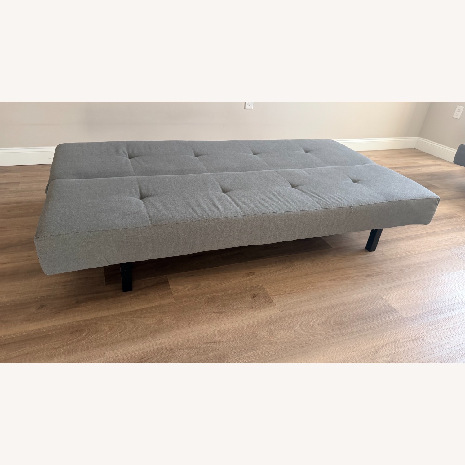 IKEA BALKARP Light Gray Vinyl Sleeper Sofa - image-2