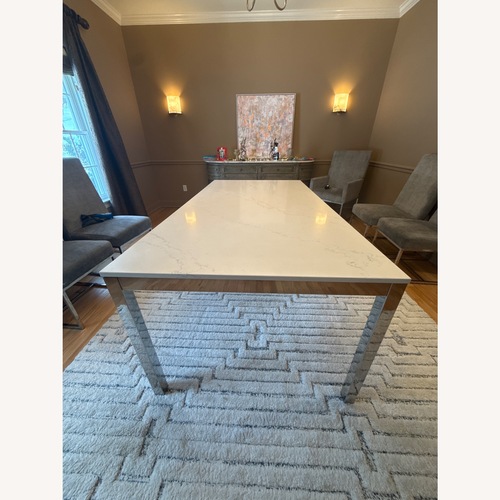 Used Mitchell Gold + Bob Williams Parsons White Dining Table for sale on AptDeco