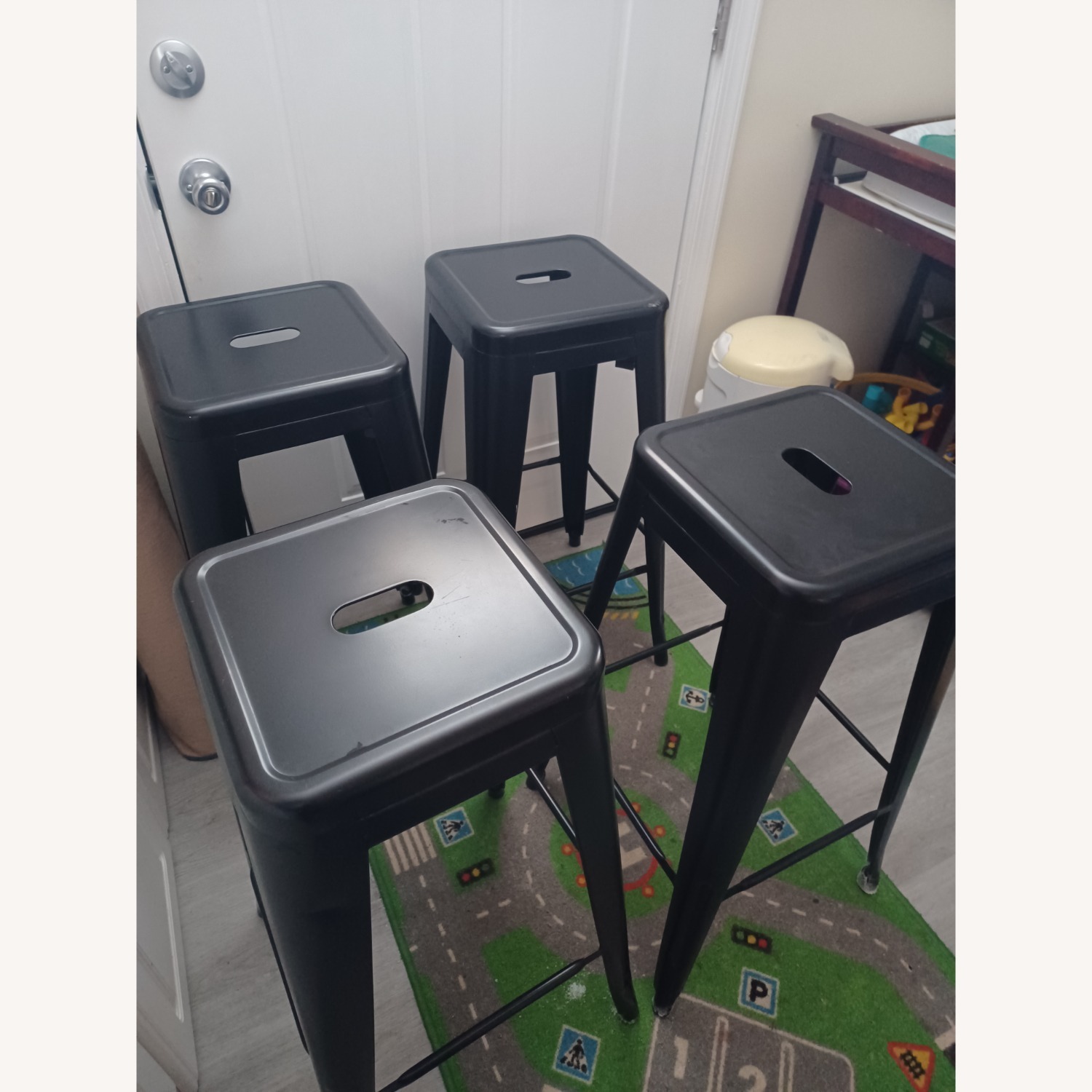 Black Metal Stools - image-13