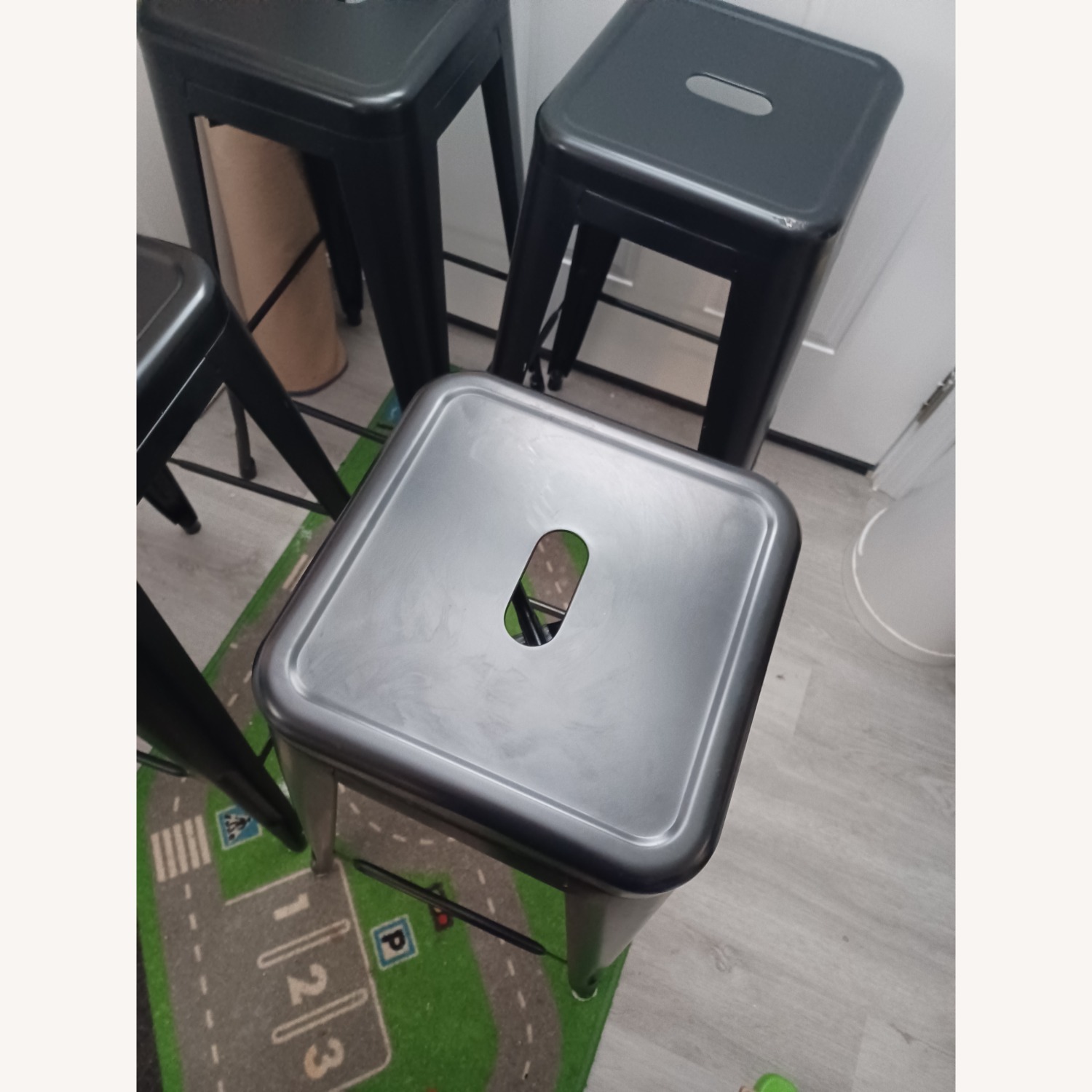 Black Metal Stools - image-12