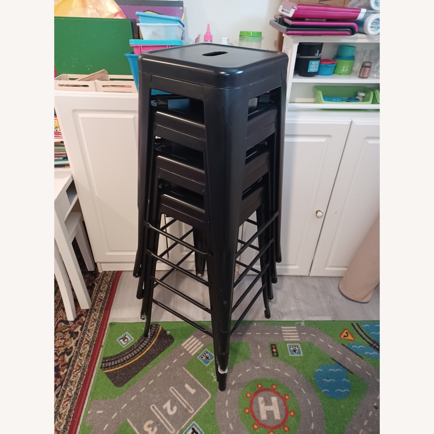 Black Metal Stools - image-15
