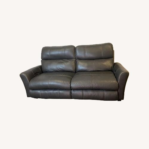 Used Italian Leather Power Reclining Sofa for sale on AptDeco