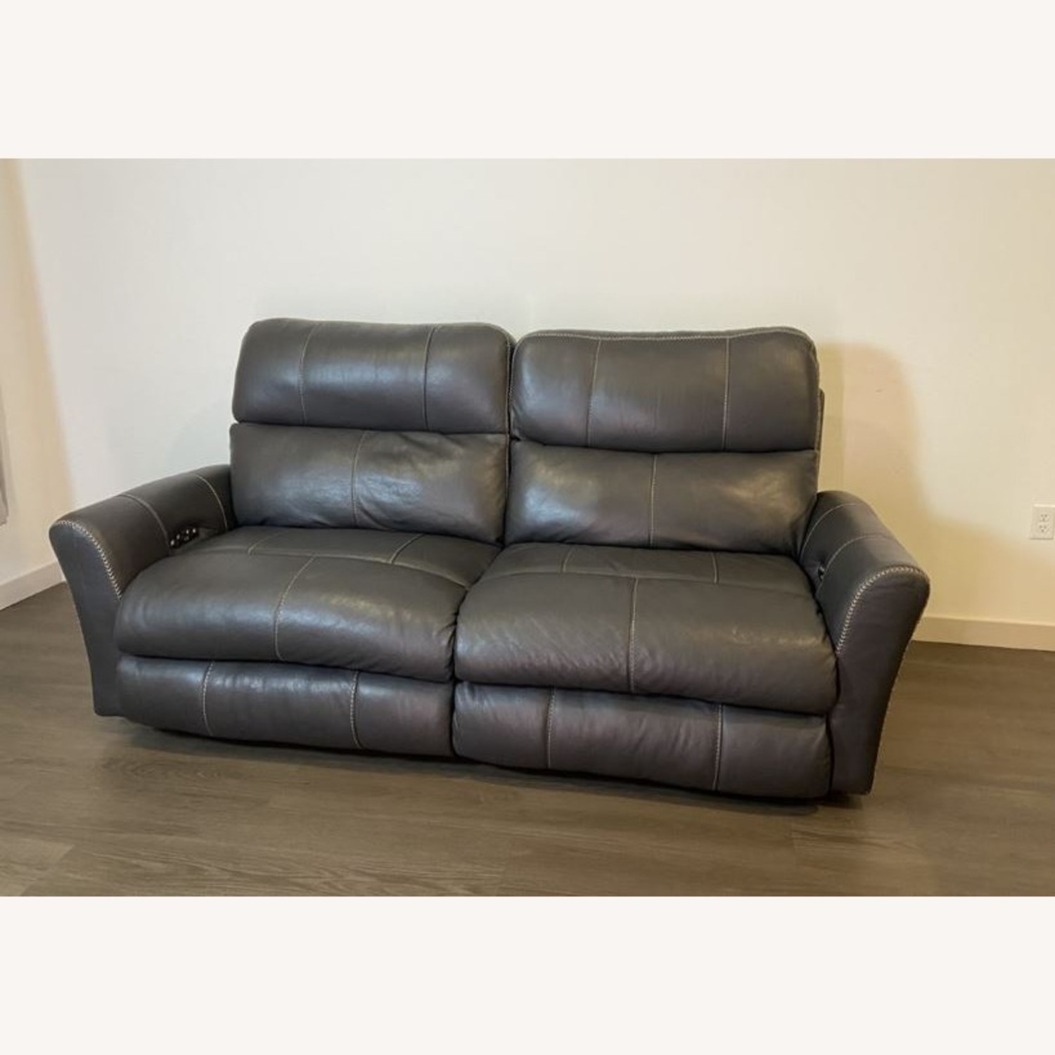 Italian Leather Power Reclining Sofa - image-2