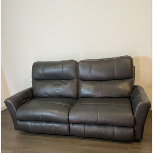 Used Italian Leather Power Reclining Sofa for sale on AptDeco