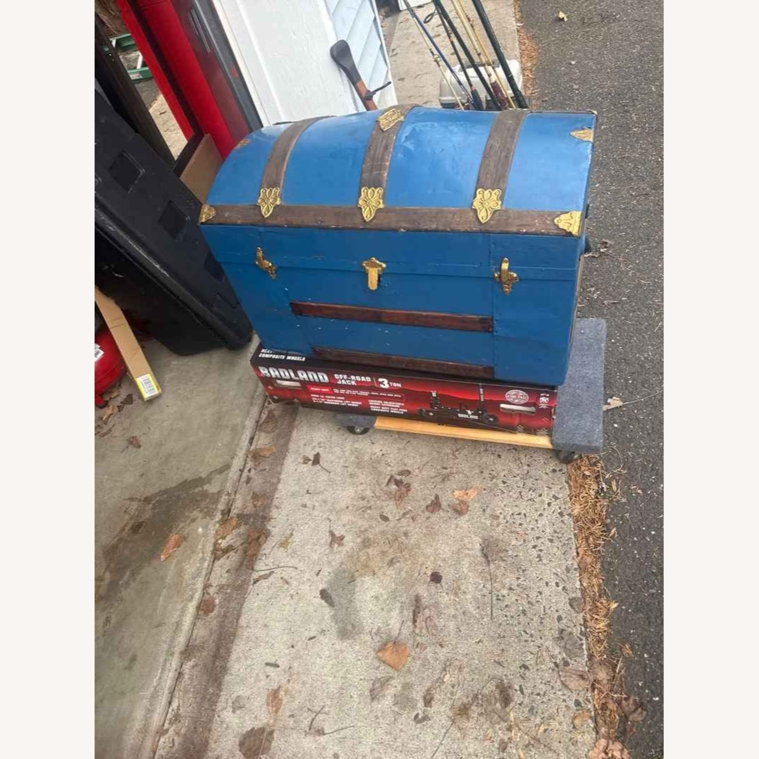 Vintage/Antique Blue Chest - image-1