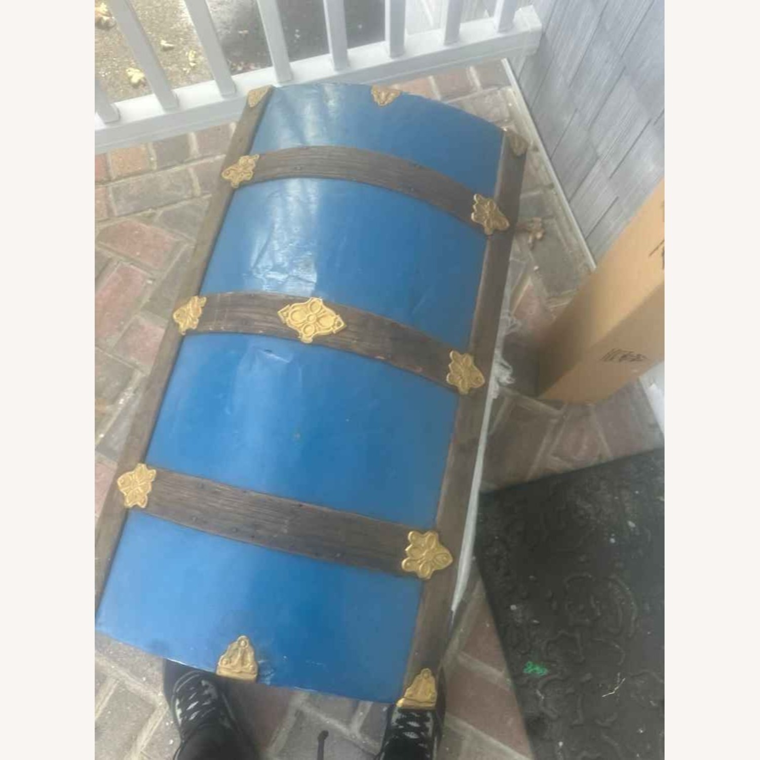 Vintage/Antique Blue Chest - image-2