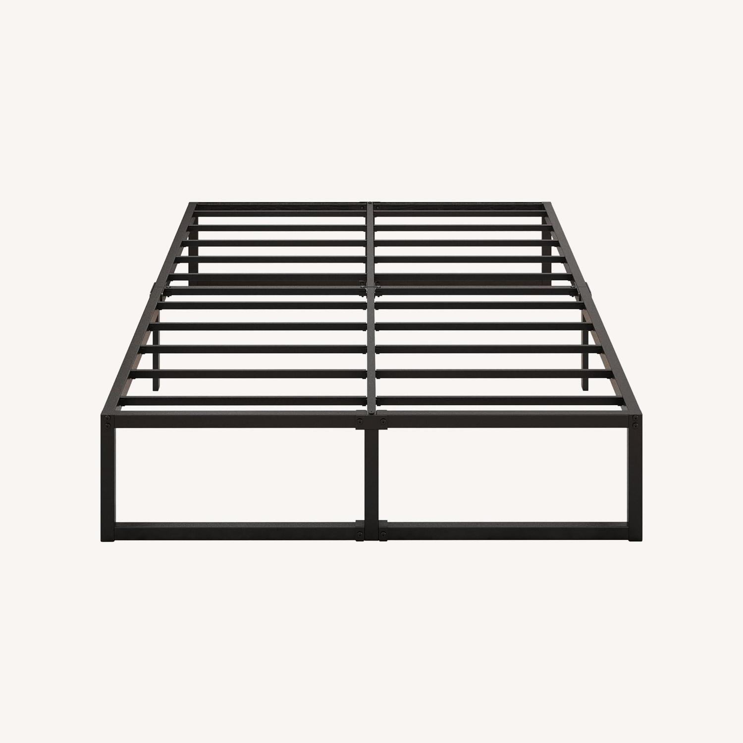 Black Metal Queen Bed - image-0