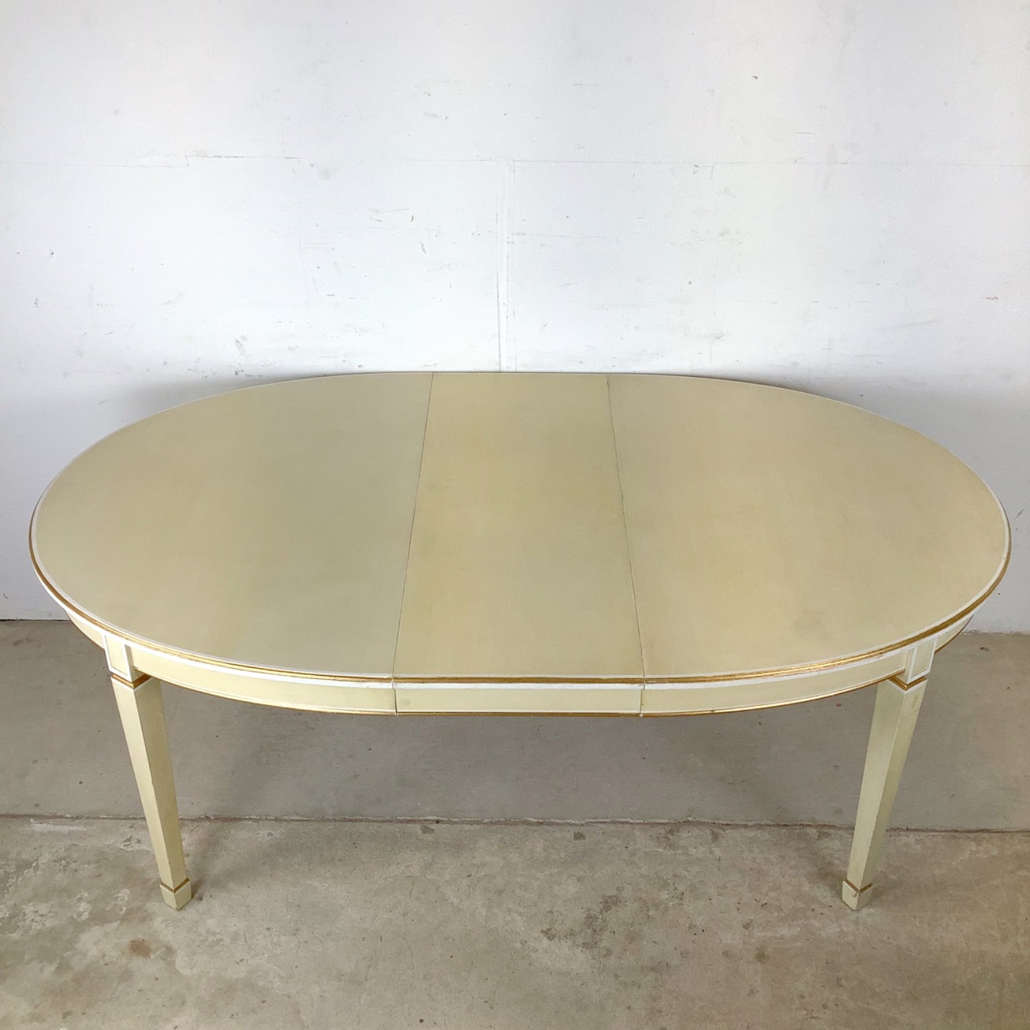 Vintage Danish Painted Oval Extension Dining Table - image-7