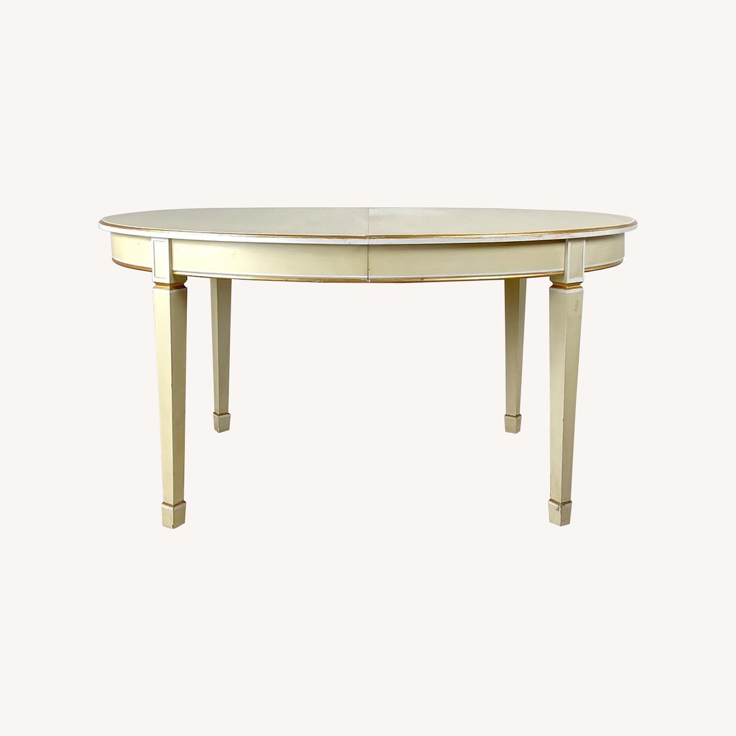 Vintage Danish Painted Oval Extension Dining Table - image-0