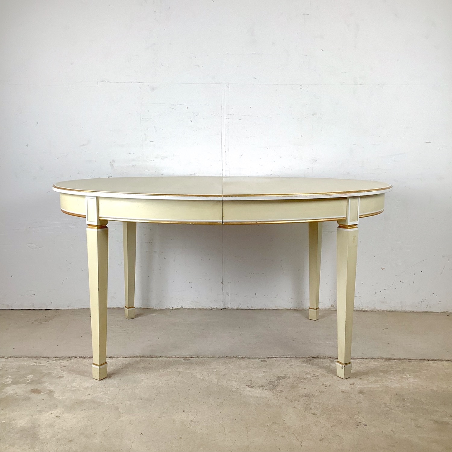 Vintage Danish Painted Oval Extension Dining Table - image-0