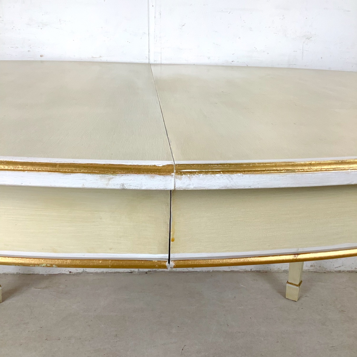 Vintage Danish Painted Oval Extension Dining Table - image-17