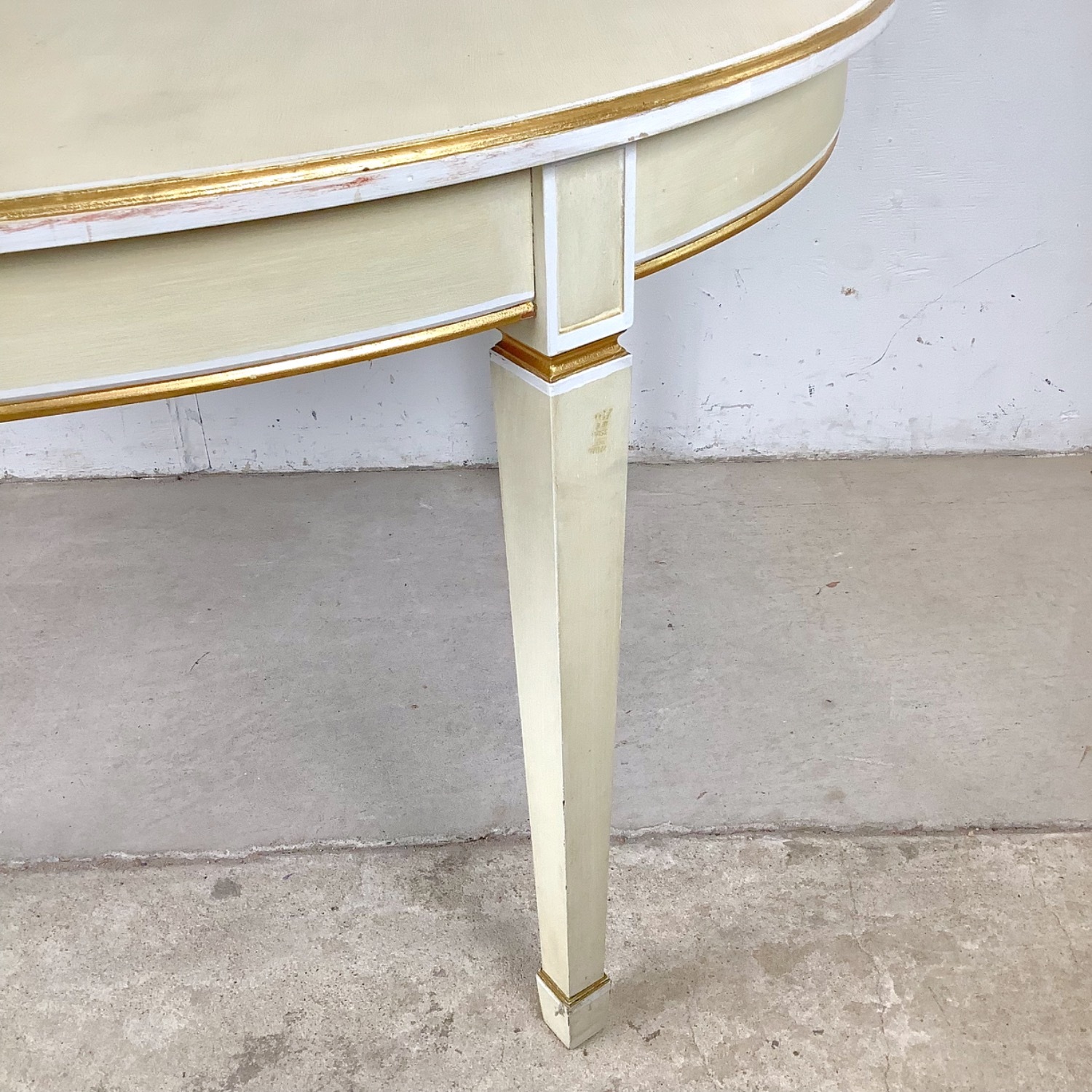 Vintage Danish Painted Oval Extension Dining Table - image-18