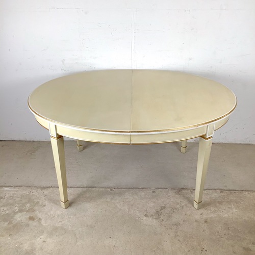 Used Vintage Danish Painted Oval Extension Dining Table for sale on AptDeco