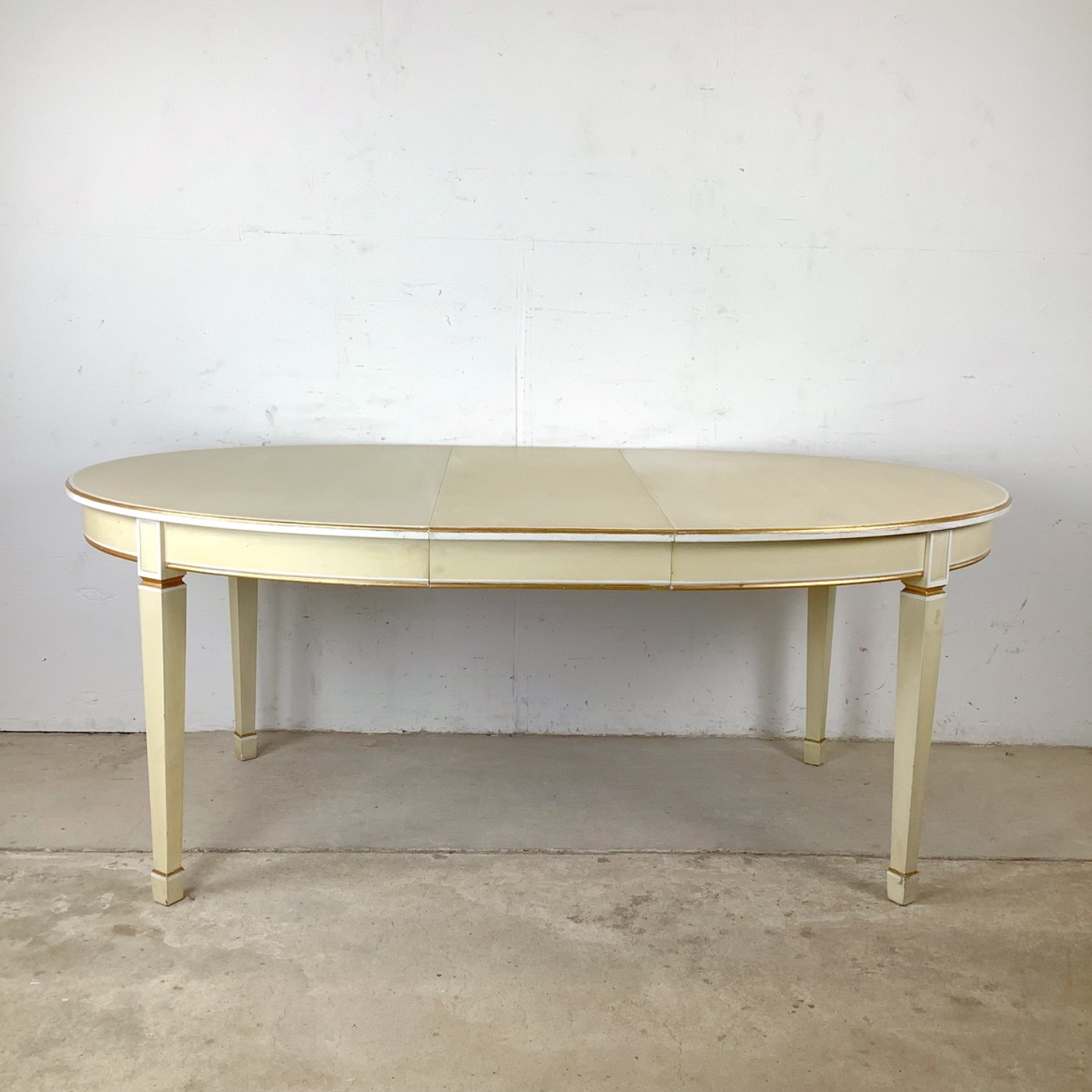 Vintage Danish Painted Oval Extension Dining Table - image-6