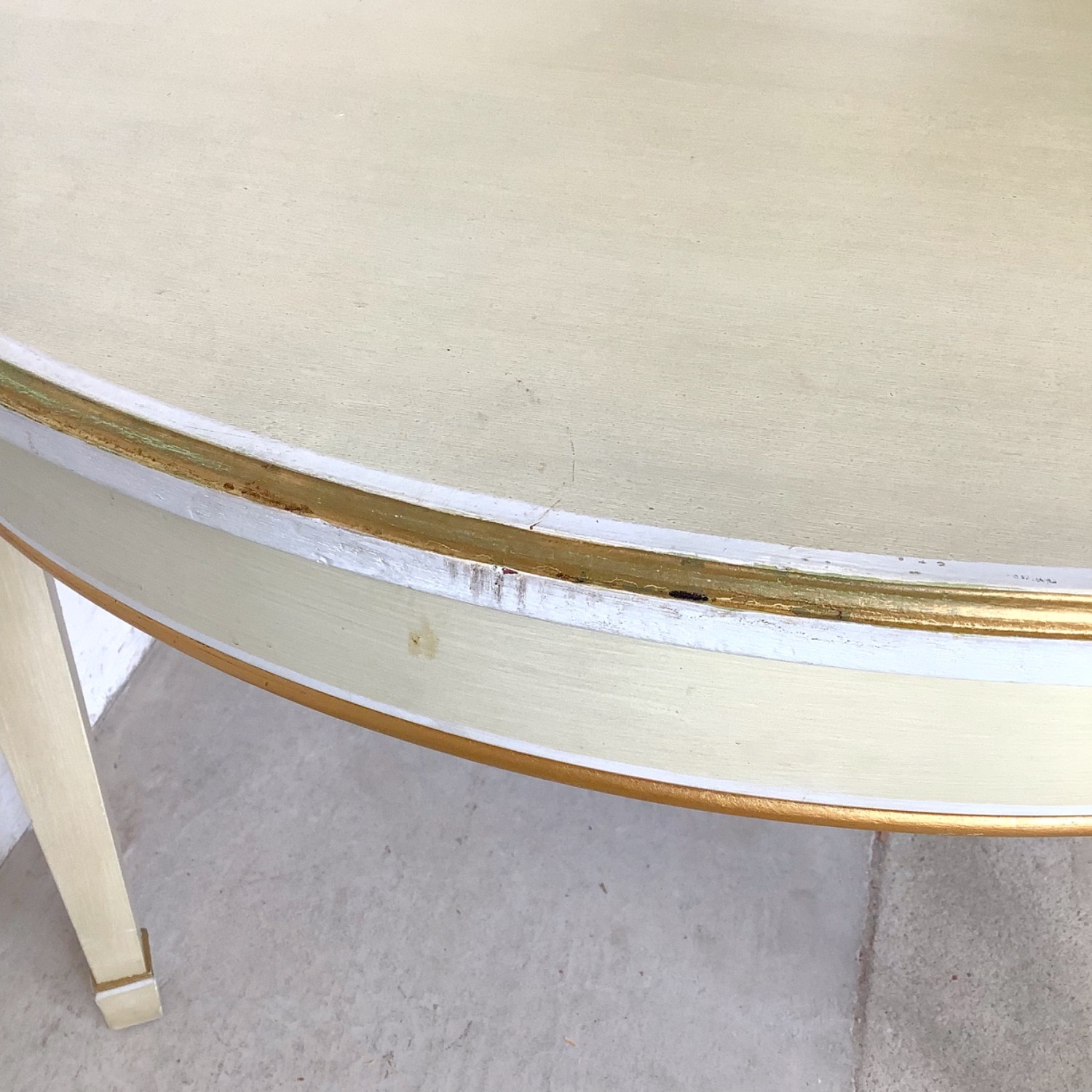 Vintage Danish Painted Oval Extension Dining Table - image-15