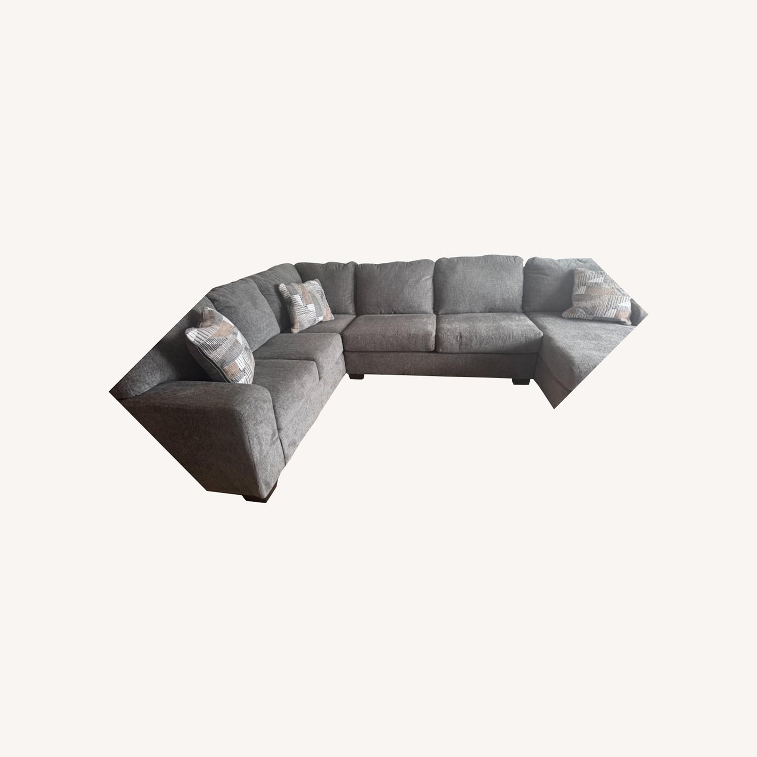 Dove Gray 3 Piece Sectional Couch - AptDeco