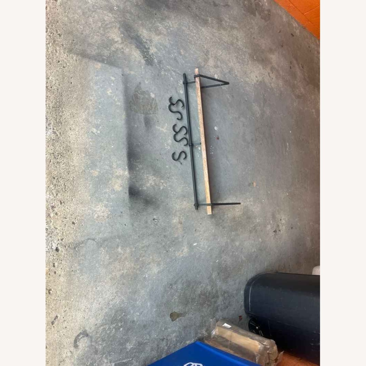 Pottery Barn Lucy Mango Wood Shelf With Hooks - image-4