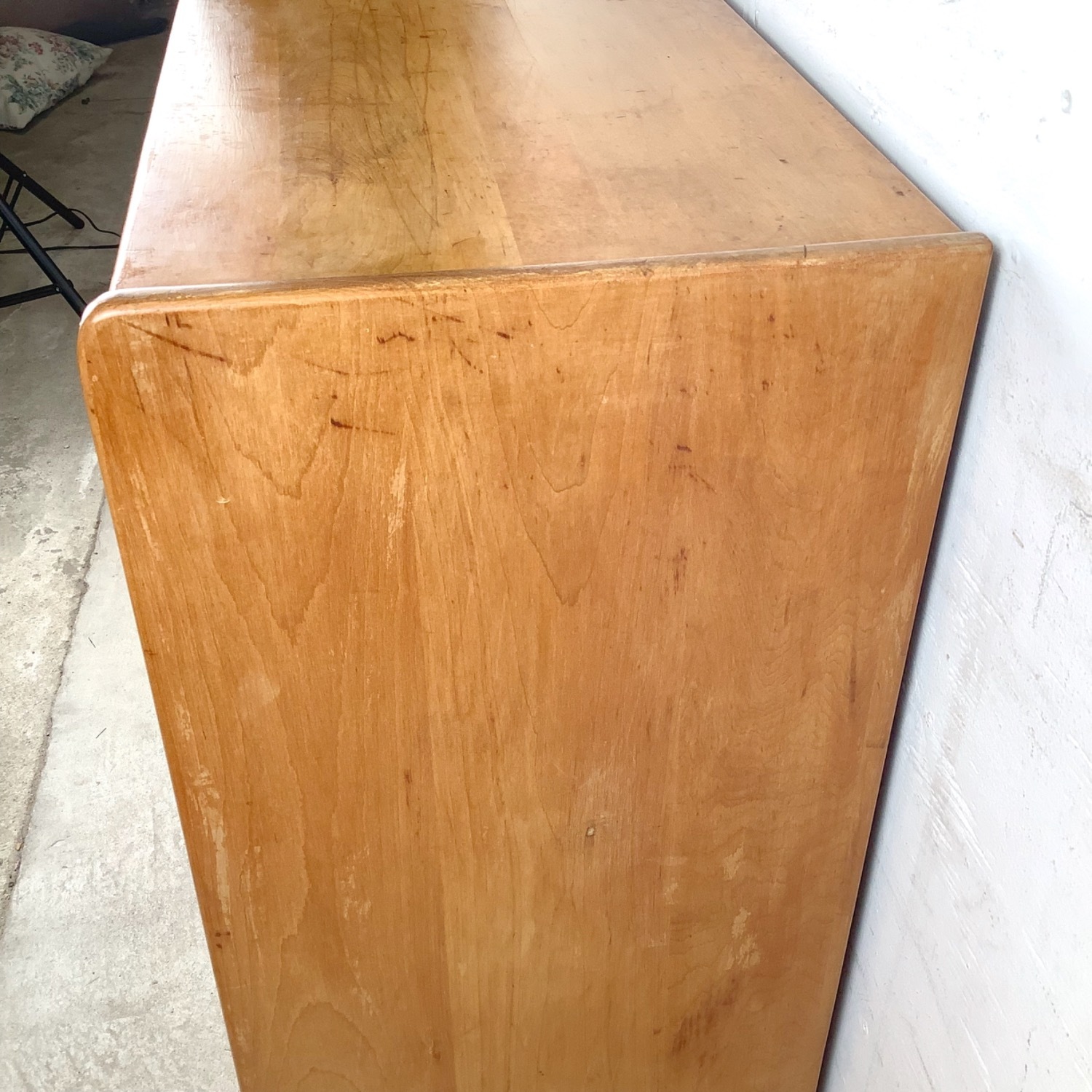 Vintage Low Bookcase with Sliding Doors - image-8