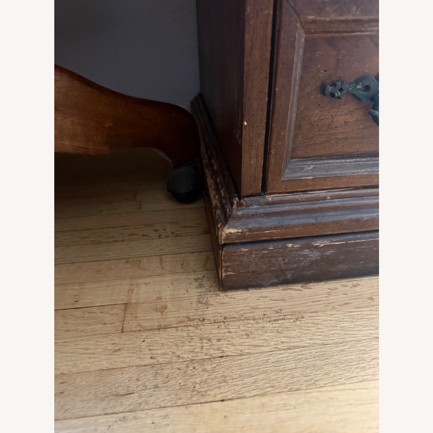 Solid Oak Wood Roll Top Executive Office Desk - image-5