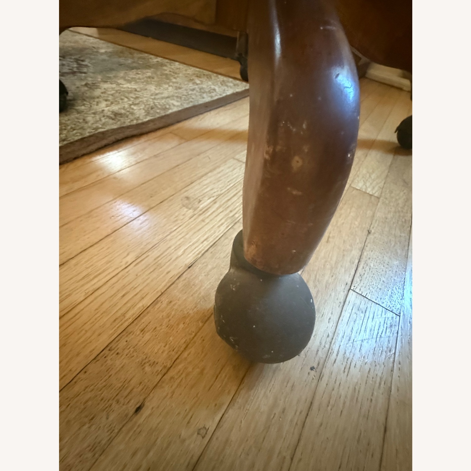 Solid Oak Wood Roll Top Executive Office Desk - image-7