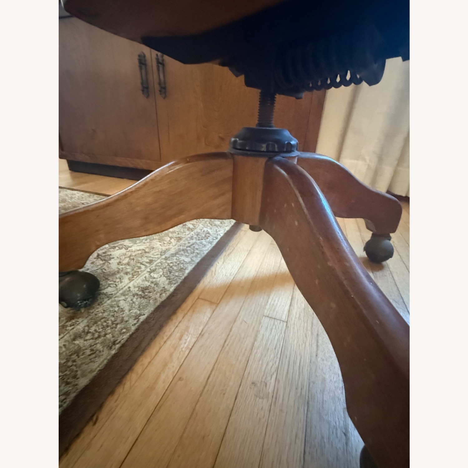 Solid Oak Wood Roll Top Executive Office Desk - image-12