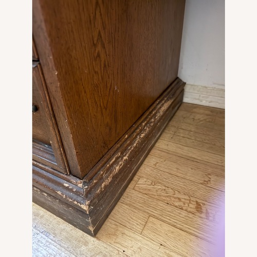 Used Solid Oak Wood Roll Top Executive Office Desk for sale on AptDeco