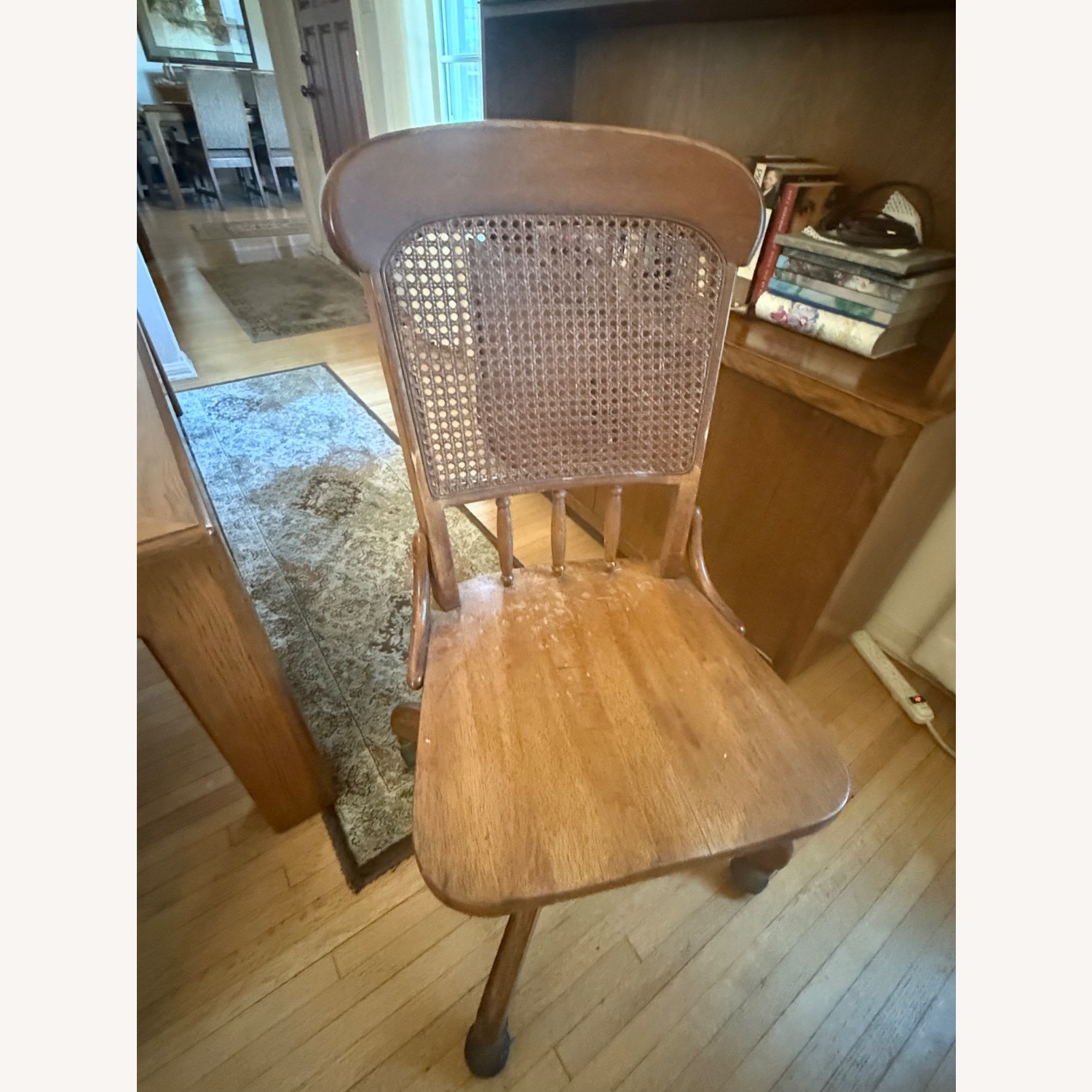 Solid Oak Wood Roll Top Executive Office Desk - image-6