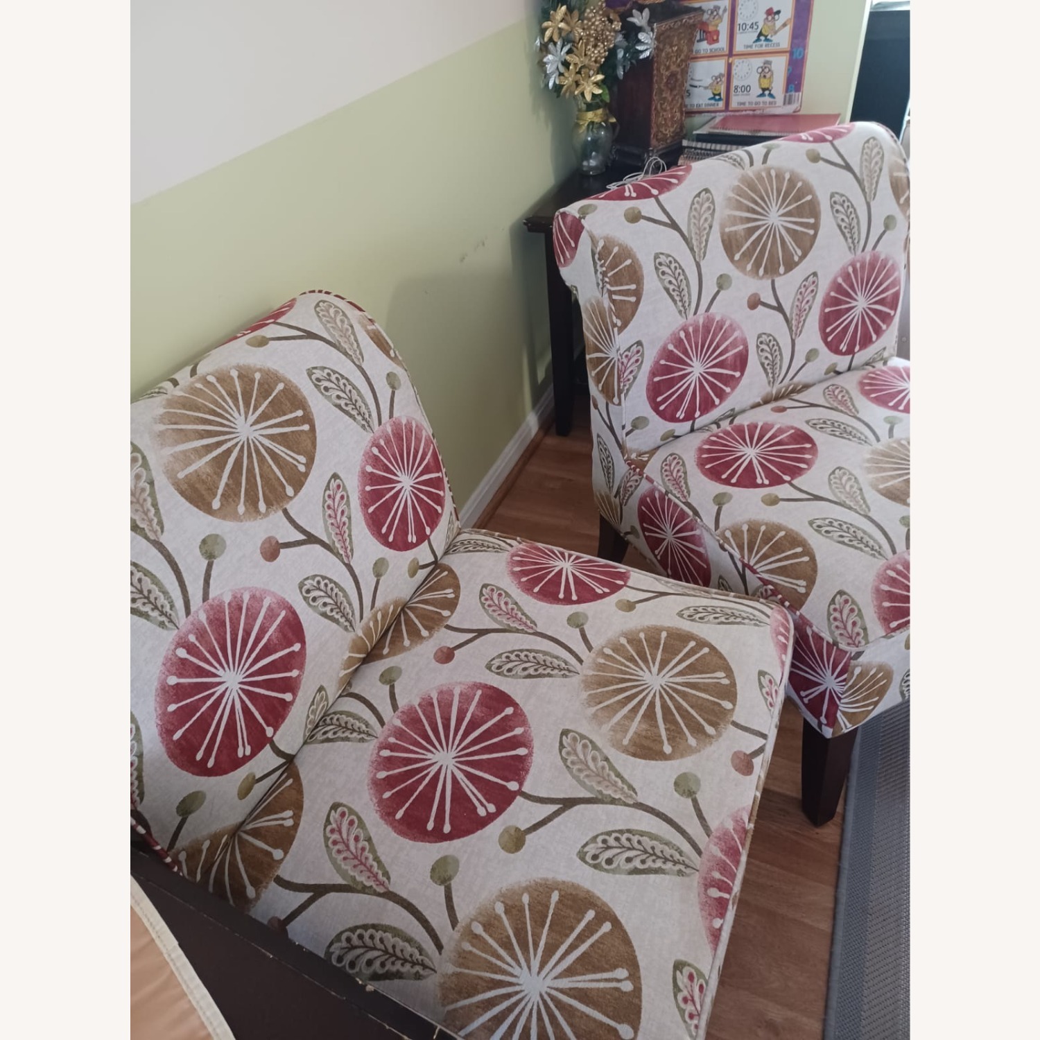 Light Gray Fabric Accent Chairs - image-1