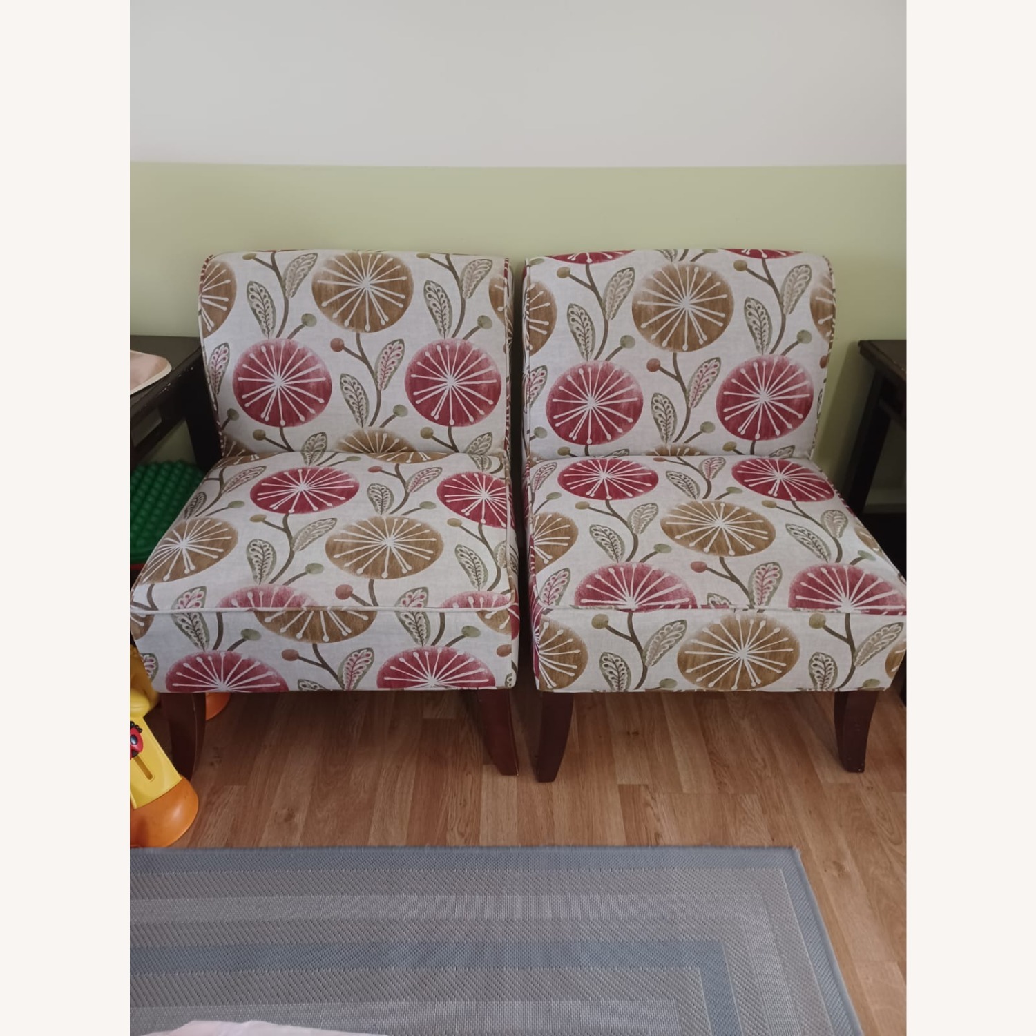 Light Gray Fabric Accent Chairs - image-2