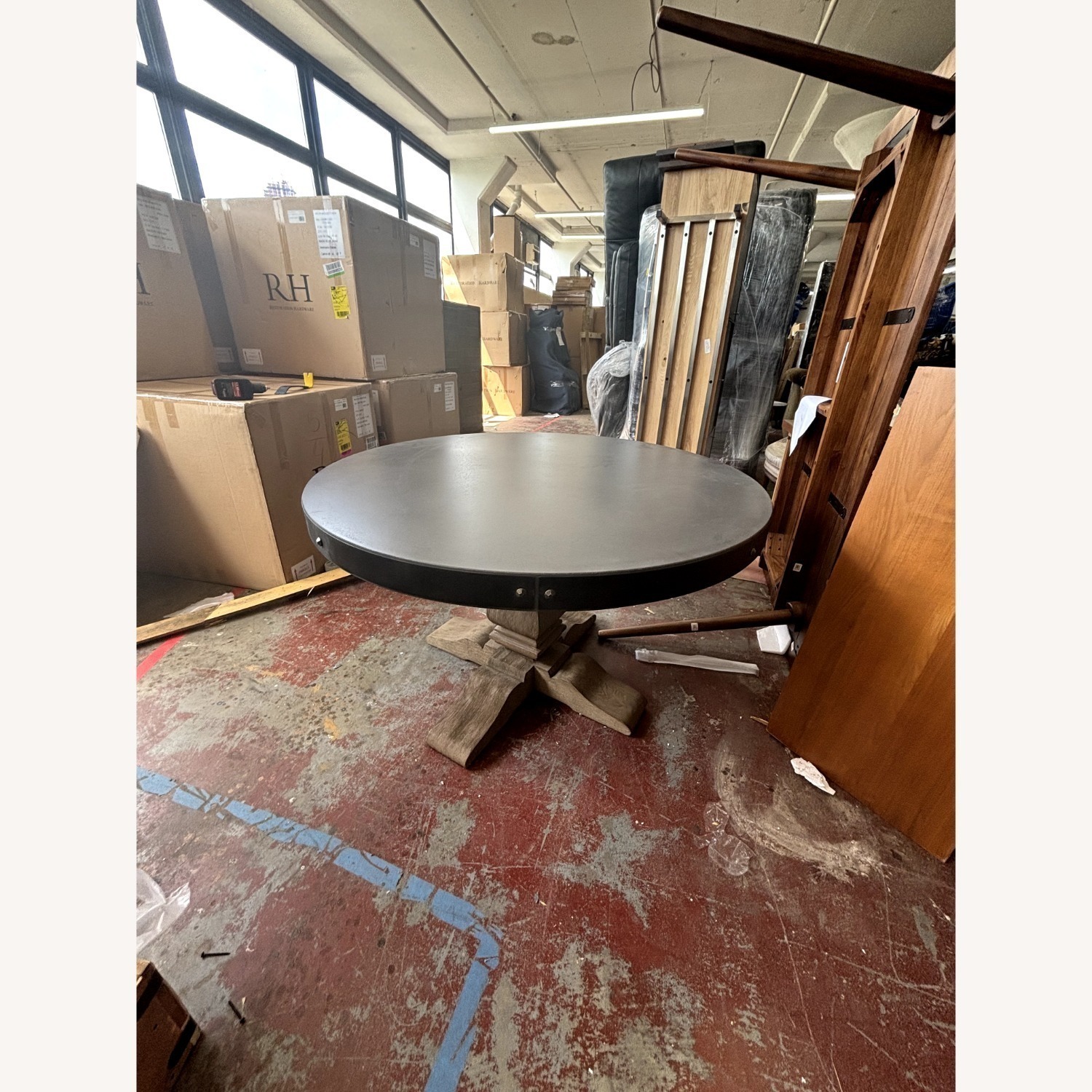 Restoration Hardware English Trestle Table 48" - image-2