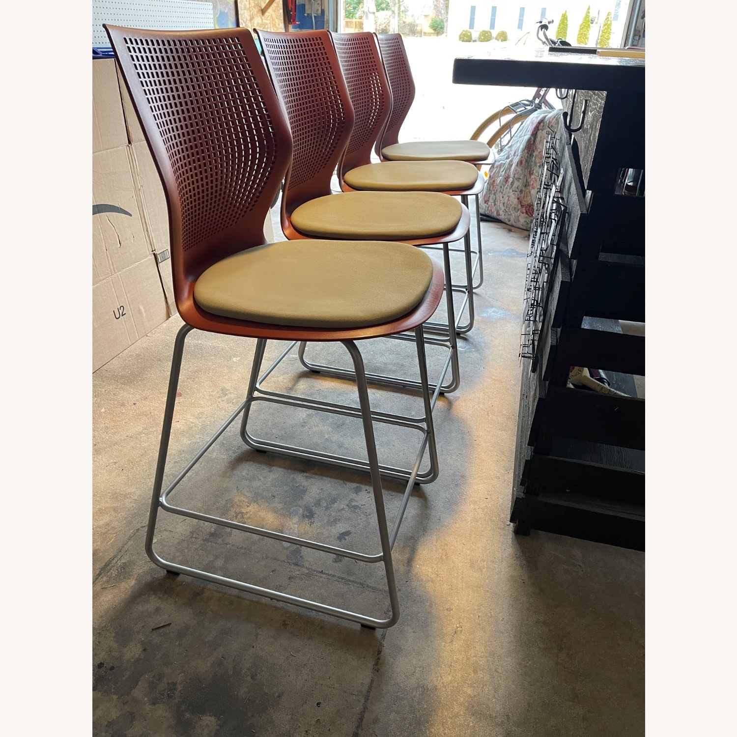Knoll Multigeneration Upholstered Bar Stools - image-1