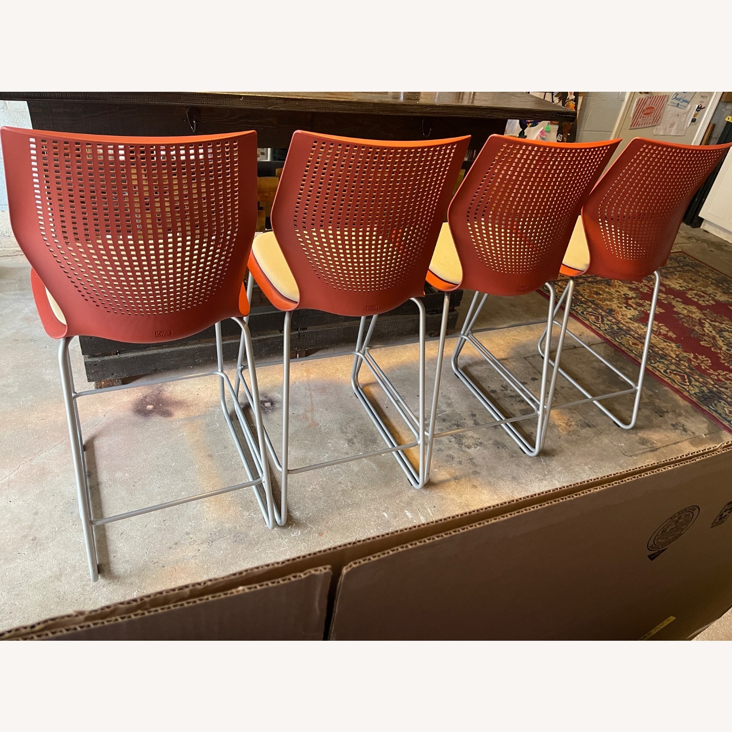 Knoll Multigeneration Upholstered Bar Stools - image-3