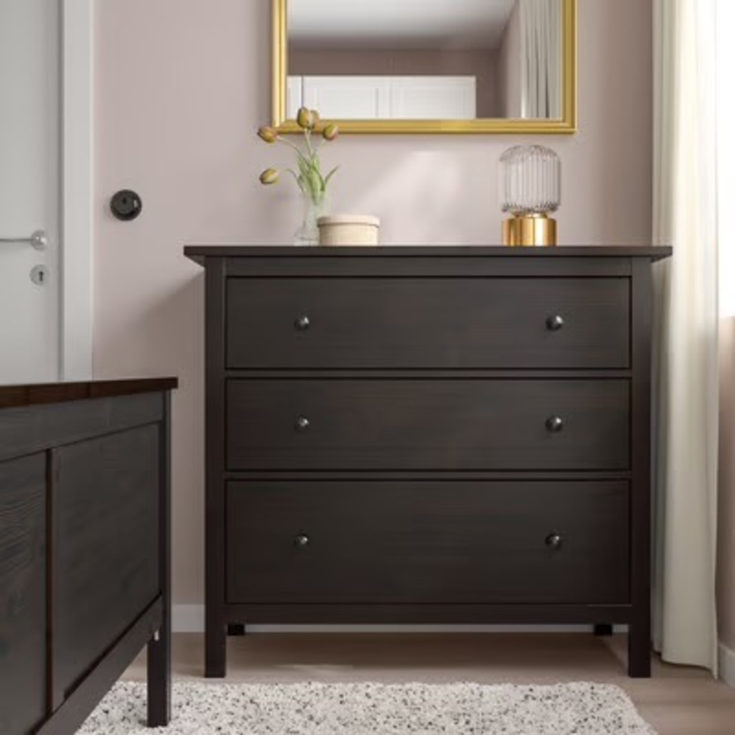 IKEA HEMNES Dark Brown Wood Dresser - image-5
