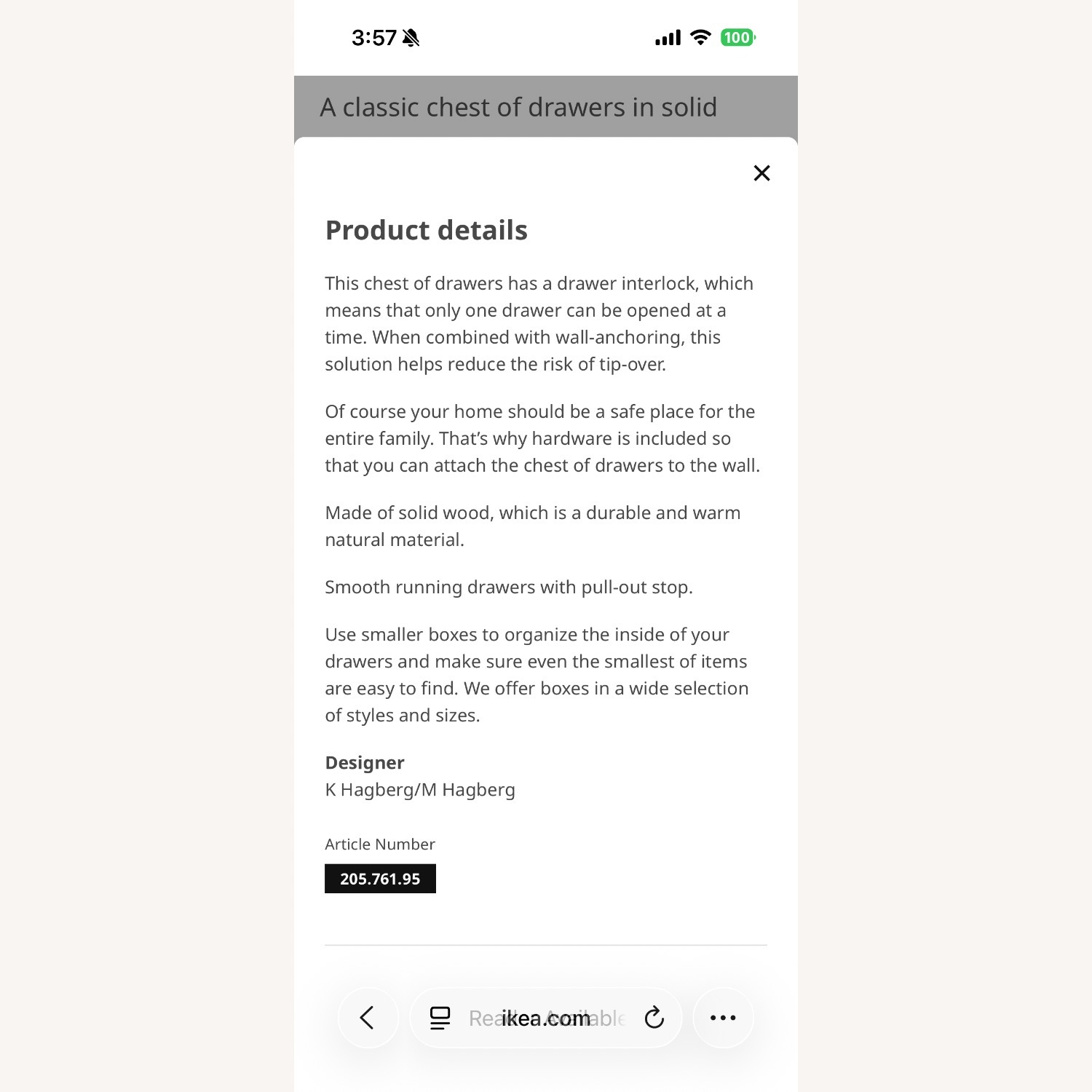 IKEA HEMNES Dark Brown Wood Dresser - image-6