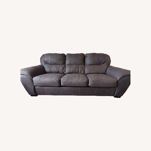 Used Dark Brown Leather 3+ Seater Sofa for sale on AptDeco