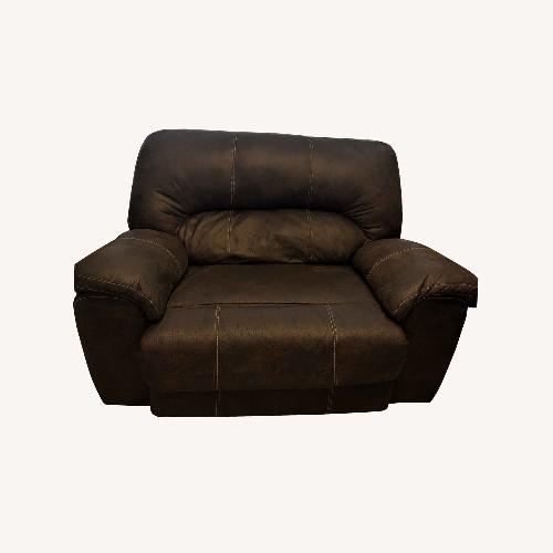 Used Dark Brown Leather Recliner for sale on AptDeco