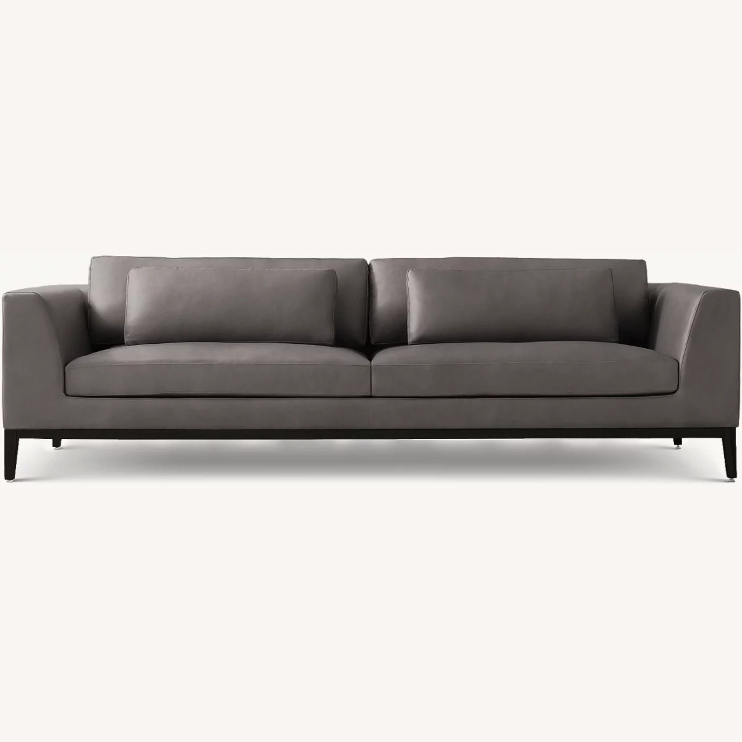 Restoration Hardware Italia Leather 8 ft Sofa - image-0